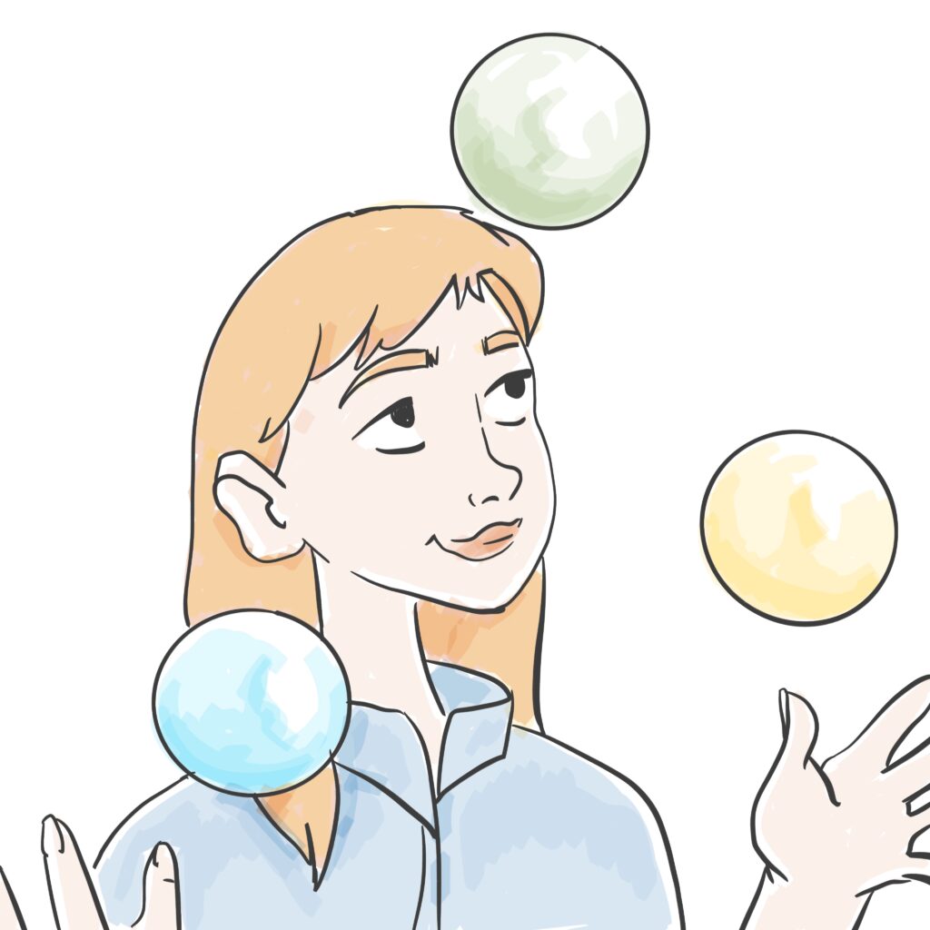 Clara jongliert